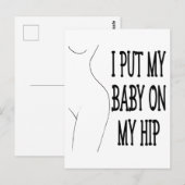 Ik zette mijn Baby op mijn hippe grappige mama en Briefkaart (Voorkant / Achterkant)