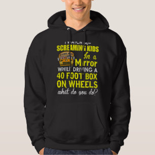 Ik zie 60+ schreeuwende Kinder Grappige School Bus Hoodie