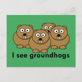 Ik zie aardhoeren briefkaart