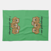 Ik zie aardhoeren theedoek (Horizontaal)