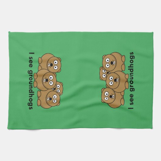 Ik zie aardhoeren theedoek (Horizontaal)