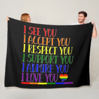 Ik zie, accepteer, respecteer, steun, bewondering,