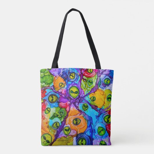 Ik zie Aliens Tote Bag (Achterkant)