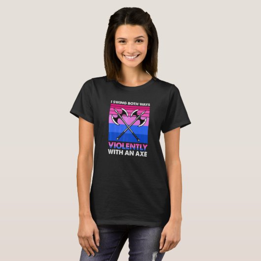 Ik zie beide manieren heftig met een Ax Bisexual L T-shirt (Voorkant volledig)