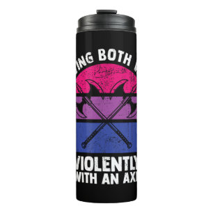 Ik zie beide manieren heftig met een Ax Bisexual L Thermosbeker
