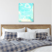 Ik zie blauwe en witte wolken canvas afdruk (Insitu (Slaapkamer))