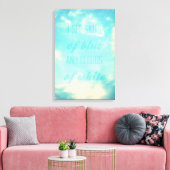 Ik zie blauwe en witte wolken canvas afdruk (Insitu (Woonkamer))