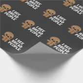 Ik zie broodmensen grappige kerst peperkoek cadeaupapier (Hoek)