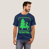 Ik zie buitenschoolse meisjesbordje Funny Camping  T-shirt (Voorkant volledig)