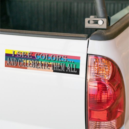 Ik zie Colors Bumpersticker (Op Truck)