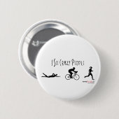 Ik zie Crazy People Ronde Button 5,7 Cm (Voorkant /achterkant)