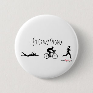 Ik zie Crazy People Ronde Button 5,7 Cm