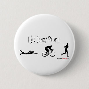 Ik zie Crazy People Ronde Button 5,7 Cm