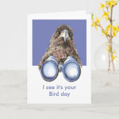 Ik zie dat het Uw Vogeldag is Verjaardag Een Leuke Kaart (Gele Bloem)