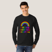 Ik zie dat ik van je hou en je accepteer, Lgbetq A T-shirt (Voorkant volledig)