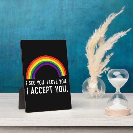 Ik zie dat ik van je hou... ik accepteer je homepa fotoplaat (Zijkant)