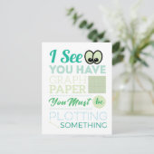 Ik zie dat je een grappige Wiskunde hebt. Briefkaart (Staand voorkant)