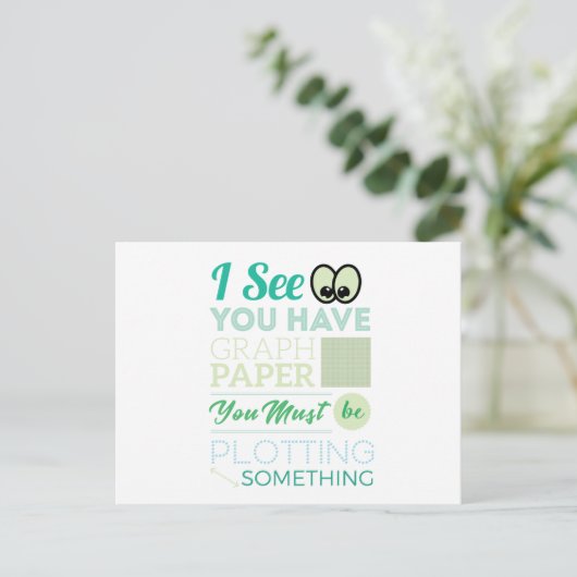 Ik zie dat je een grappige Wiskunde hebt. Briefkaart (Staand voorkant)