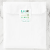 Ik zie dat je een grappige Wiskunde hebt. Vierkante Sticker (Tas)