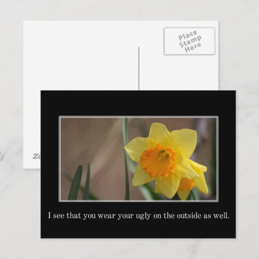 Ik zie dat je lelijk zowel binnen als buiten is briefkaart (Voorkant / Achterkant)