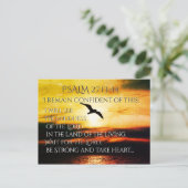 Ik zie de goedheid van de Lord Psalm 27:13-14 Briefkaart (Staand voorkant)