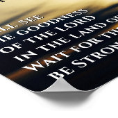 Ik zie de goedheid van de Lord Psalm 27:13-14 Poster (Hoek)