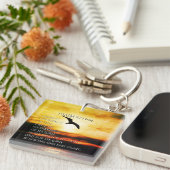 Ik zie de goedheid van de Lord Psalm 27:13-14 Sleutelhanger (Voorkant Rechts)