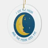 Ik zie de maan keramisch ornament (Links)