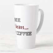 Ik zie dode bonen witte Halloween Latte Mok (Rechterhoek)