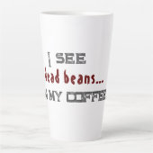 Ik zie dode bonen witte Halloween Latte Mok (Voorkant)