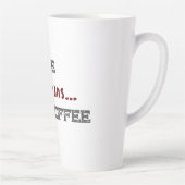 Ik zie dode bonen witte Halloween Latte Mok (Rechts)