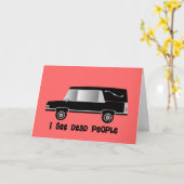 "Ik zie dode mensen" Funeral Director Gifts Kaart (Gele Bloem)