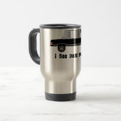 "Ik zie dode mensen" Funeral Director Gifts Reisbeker (Voorkant links)