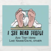 Ik zie dode mensen gepersonaliseerd bier etiket (Enkel label)