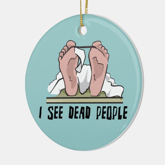 Ik zie dode mensen keramisch ornament (Links)