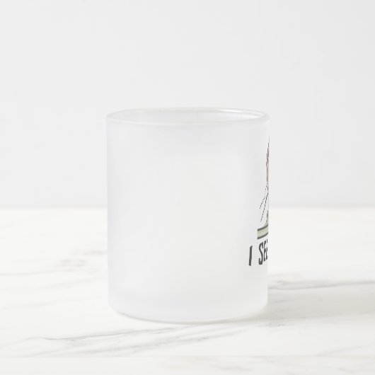 Ik zie dode mensen matglas koffiemok (Center)