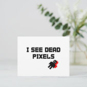Ik zie dode pixels briefkaart (Staand voorkant)