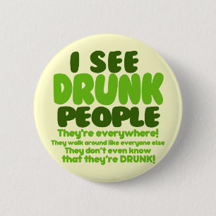 Ik zie Drink mensen Ronde Button 5,7 Cm