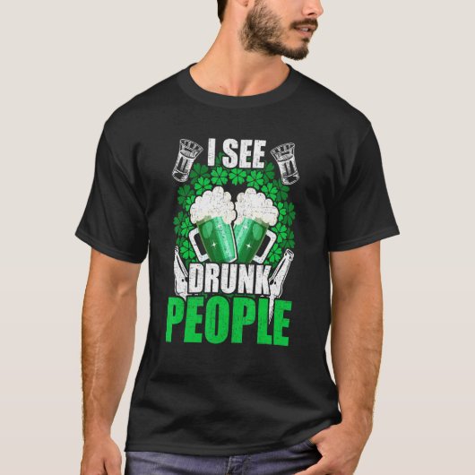 Ik zie dronken mensen die als barkeeper werken t-shirt (Voorkant)