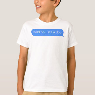 Ik zie een hond-sticker. t-shirt