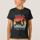 Ik zie een kat, een speelse en een grappige kat. t-shirt (Voorkant)