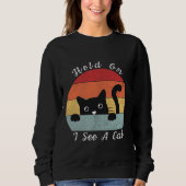 Ik zie een kat, een speelse en een grappige kat. trui (Voorkant)