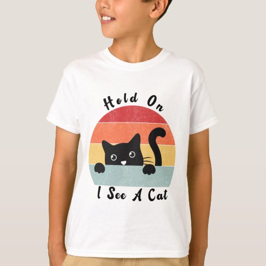 Ik zie een kat, grappige kat minnaar. t-shirt (Voorkant)