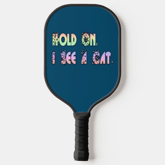 Ik zie een kat, grappige kat. pickleball paddle (Achterkant)