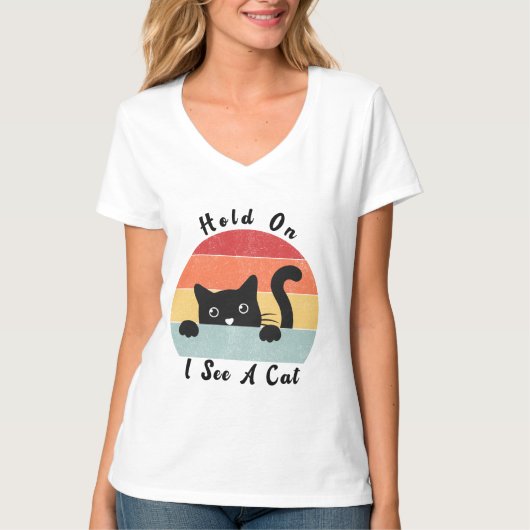 Ik zie een kat, grappige kat. t-shirt (Voorkant)