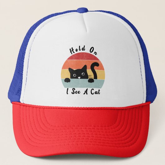 Ik zie een kat, grappige kat. trucker pet (Voorkant)
