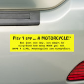 IK ZIE EEN MOTORFIETS BUMPERSTICKER (Op auto)