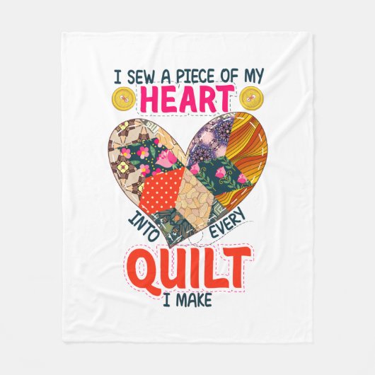 Ik zie een stuk van mijn hart dat kantelt fleece deken (Voorkant)