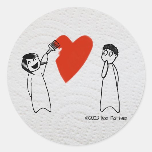 Ik zie een witte muur ronde sticker (Voorkant)