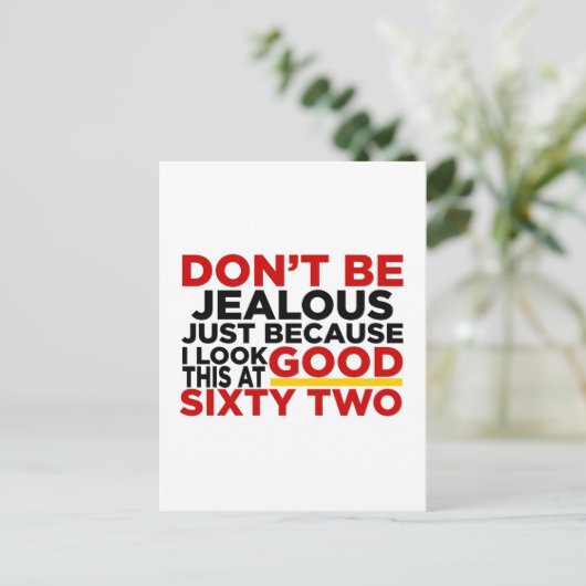 Ik zie er goed uit bij 62 Design op de zaterdag Briefkaart (Staand voorkant)